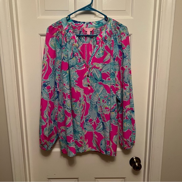 Lilly Pulitzer Lobsters in Love Elsa Top Size XL - Picture 2 of 6